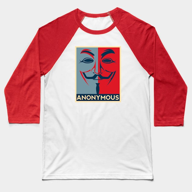 anonymous hacker Baseball T-Shirt by inkonfiremx